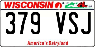 WI license plate 379VSJ