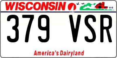 WI license plate 379VSR