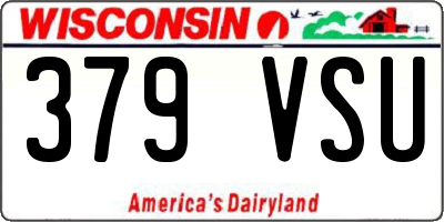 WI license plate 379VSU
