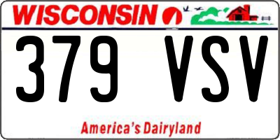 WI license plate 379VSV