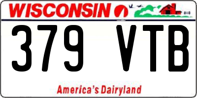 WI license plate 379VTB