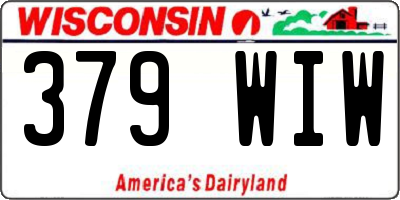 WI license plate 379WIW
