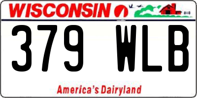 WI license plate 379WLB