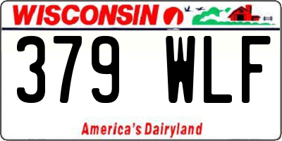 WI license plate 379WLF