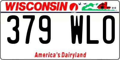 WI license plate 379WLO