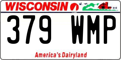 WI license plate 379WMP