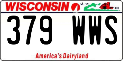 WI license plate 379WWS