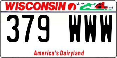WI license plate 379WWW