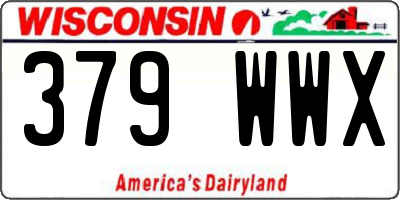 WI license plate 379WWX