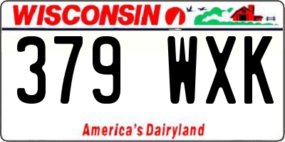 WI license plate 379WXK