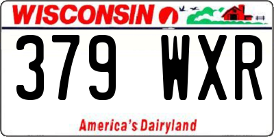 WI license plate 379WXR