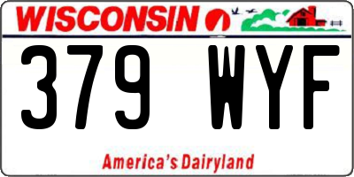 WI license plate 379WYF
