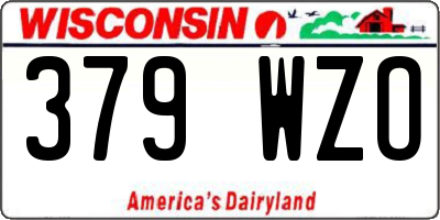 WI license plate 379WZO