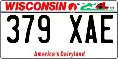 WI license plate 379XAE