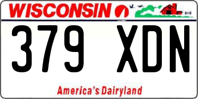 WI license plate 379XDN