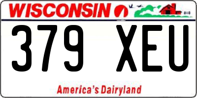 WI license plate 379XEU
