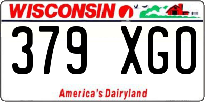 WI license plate 379XGO