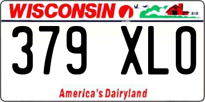 WI license plate 379XLO