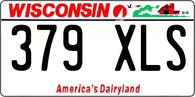 WI license plate 379XLS