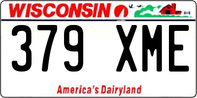 WI license plate 379XME