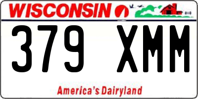 WI license plate 379XMM