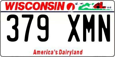 WI license plate 379XMN