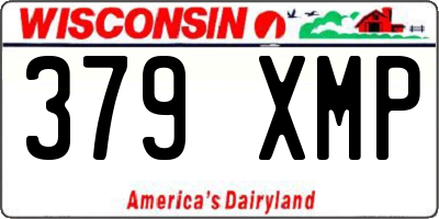 WI license plate 379XMP
