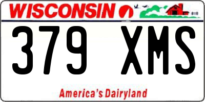 WI license plate 379XMS