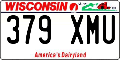 WI license plate 379XMU
