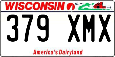 WI license plate 379XMX