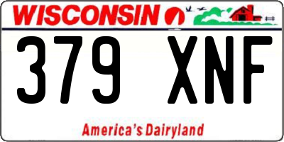 WI license plate 379XNF