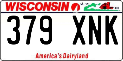 WI license plate 379XNK