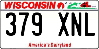WI license plate 379XNL