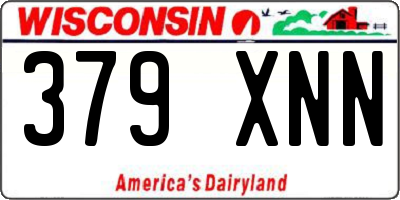 WI license plate 379XNN