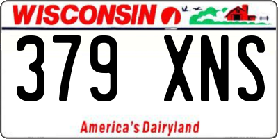 WI license plate 379XNS