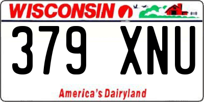 WI license plate 379XNU