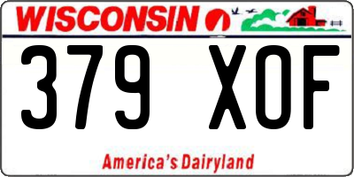 WI license plate 379XOF