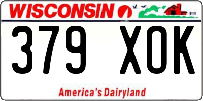 WI license plate 379XOK