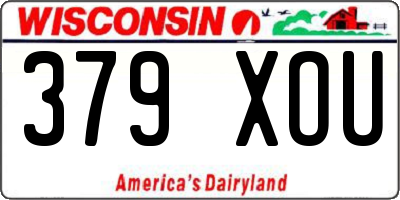 WI license plate 379XOU