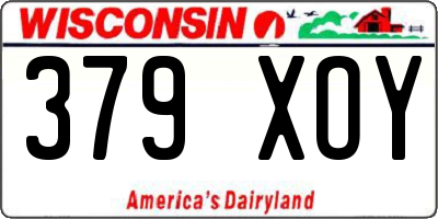 WI license plate 379XOY