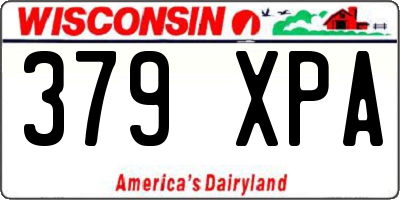 WI license plate 379XPA