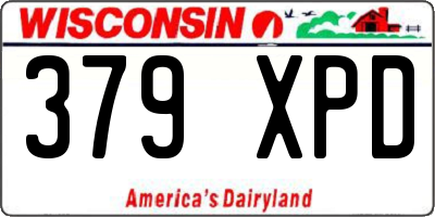 WI license plate 379XPD
