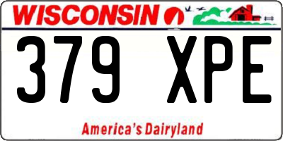 WI license plate 379XPE