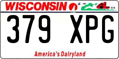 WI license plate 379XPG