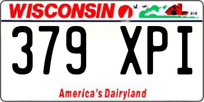 WI license plate 379XPI
