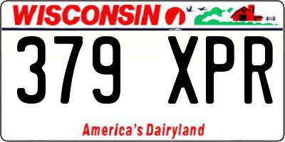 WI license plate 379XPR