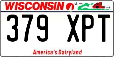 WI license plate 379XPT
