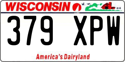 WI license plate 379XPW