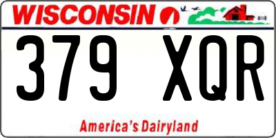 WI license plate 379XQR