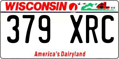 WI license plate 379XRC